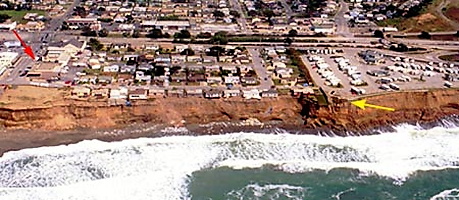 Erosion in Pacifica (s�dl. San Franzisko), verursacht durch starke St�rme w�hrend des El Ni�o 1997/98