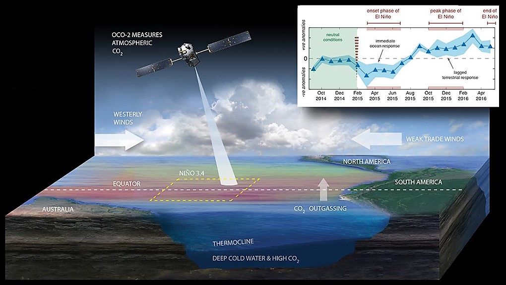 Die OCO-2-Mission der NASA verfolgt den Einfluss von El Niño auf das atmosphärische CO2