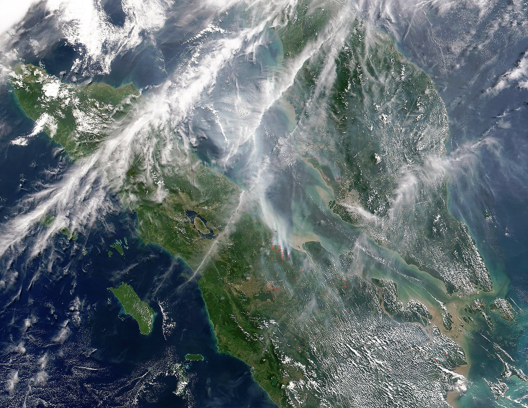 Tropical Haze über Malaysia am 9.7.2001